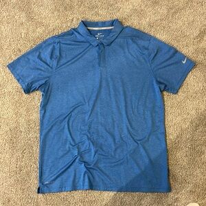 Blue Nike golf polo